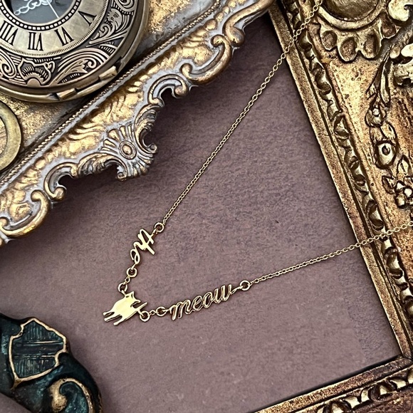 KATE SPADE • Gold Out Of The Bag The Cats Meow Necklace